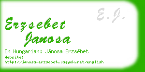 erzsebet janosa business card